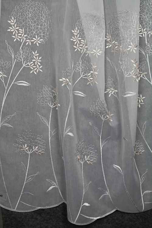 43150 Base embroidered woven curtain in two colours